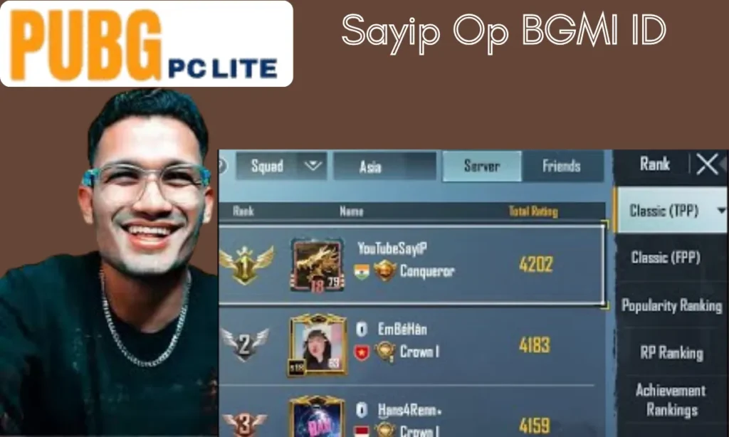 Sayip op BGMI ID