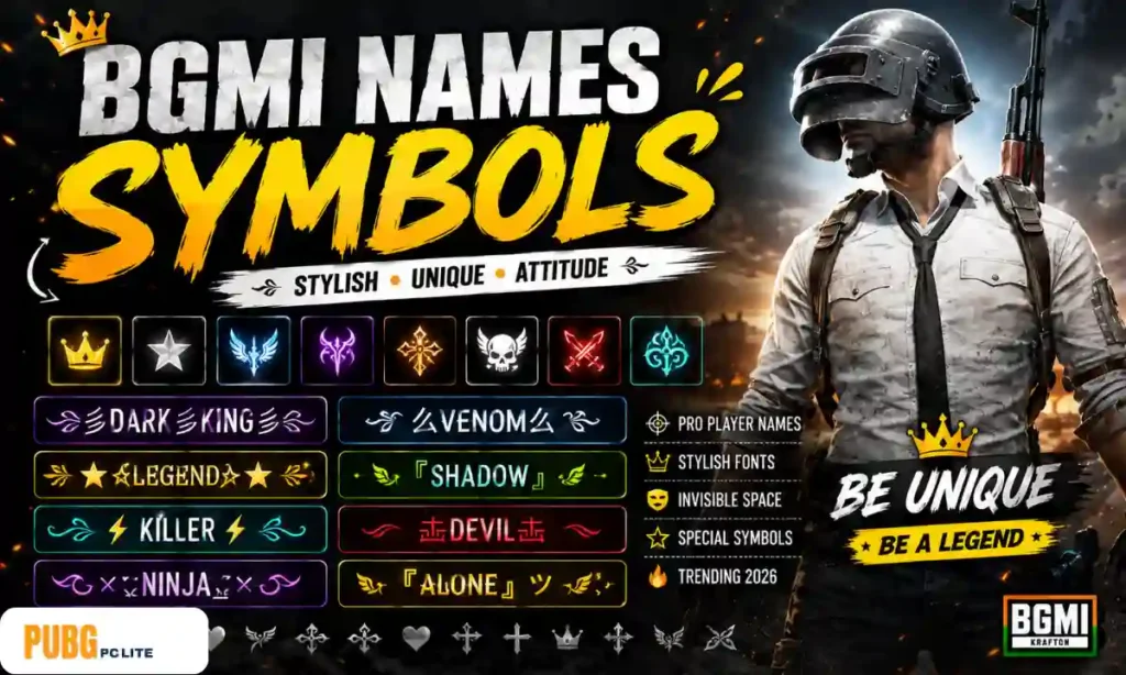 BGMI Names Symbols