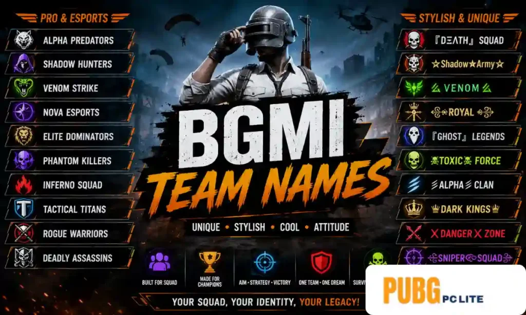 BGMI Team Names