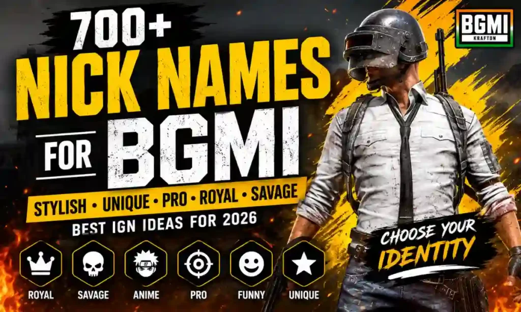 Nick Names for BGMI